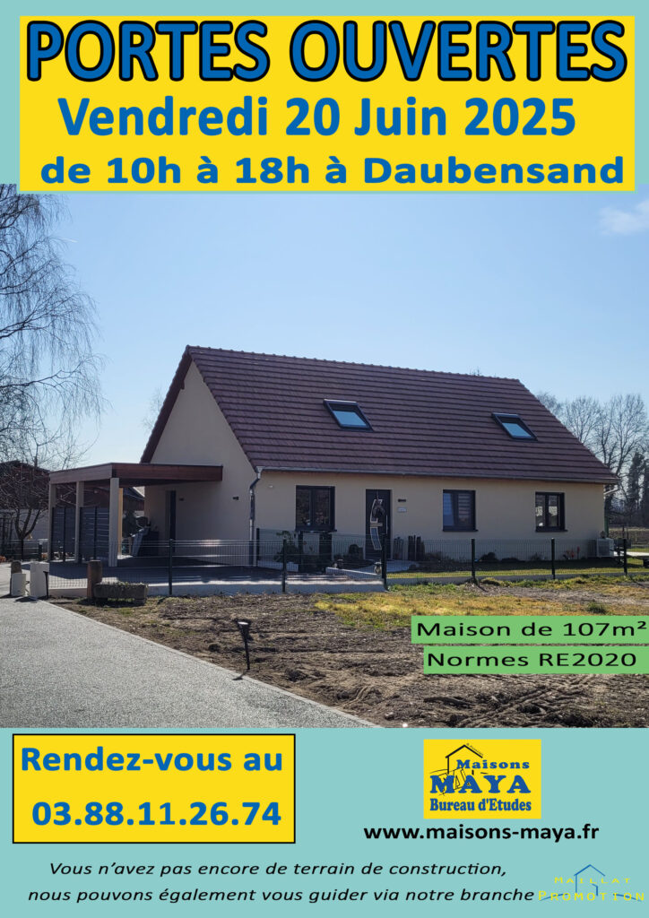 Porte ouvertes d'une maison à Daubensand. Maisons Maya & Associés